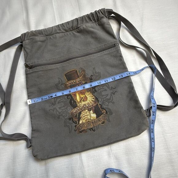 Disney World Splash Mountain DARE TO TURN BACK Canvas Drawstring Backpack Rare main image 7